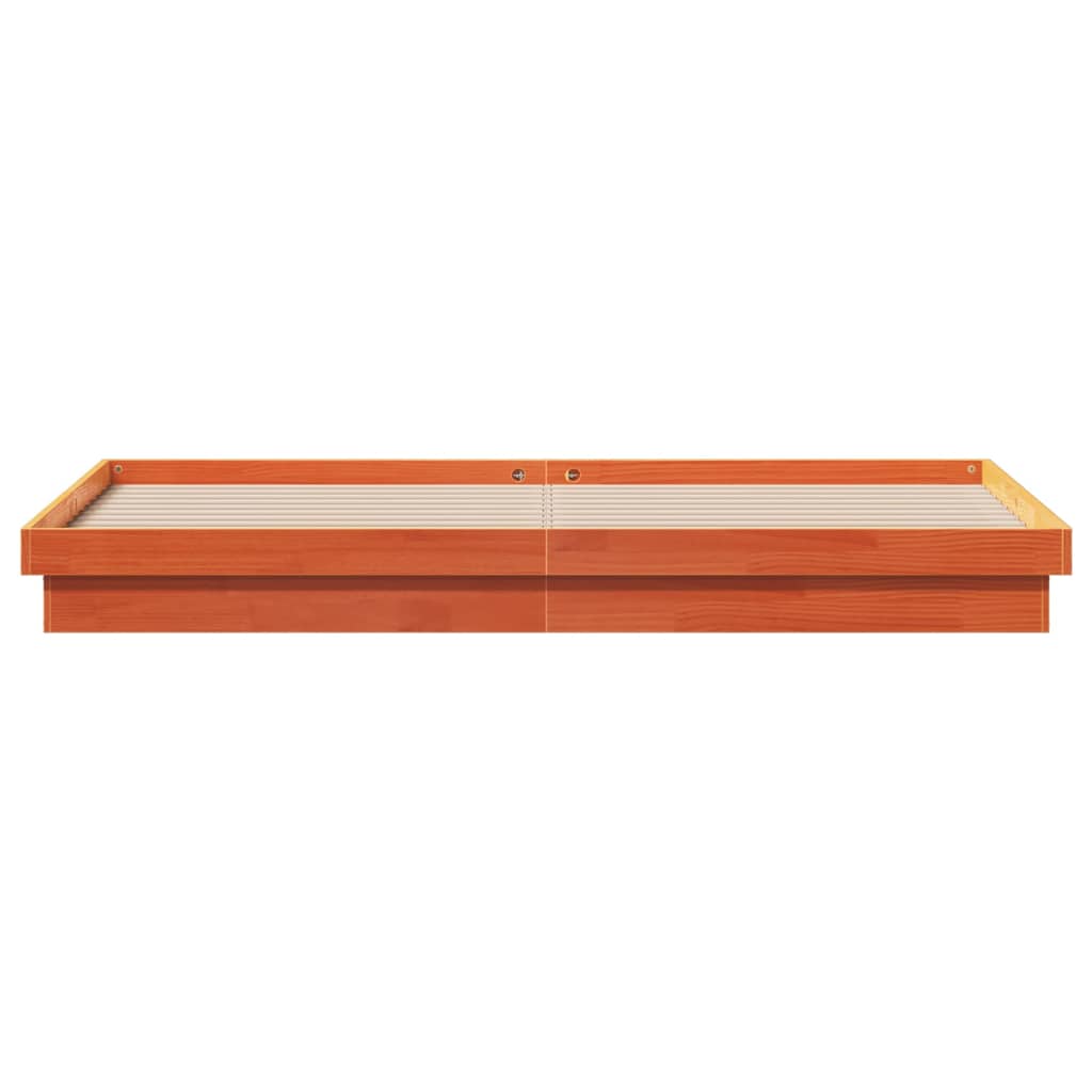 Cadre de lit à LED sans matelas 200x200 cm bois massif - XIOS