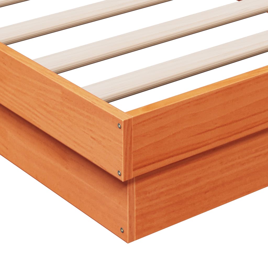 Cadre de lit à LED sans matelas 120x190 cm bois massif - XIOS