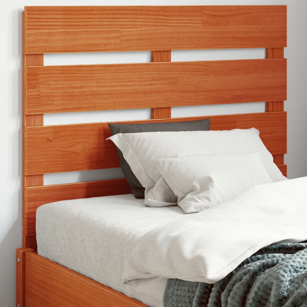 Tête de lit cire marron 90 cm bois massif de pin - XIOS