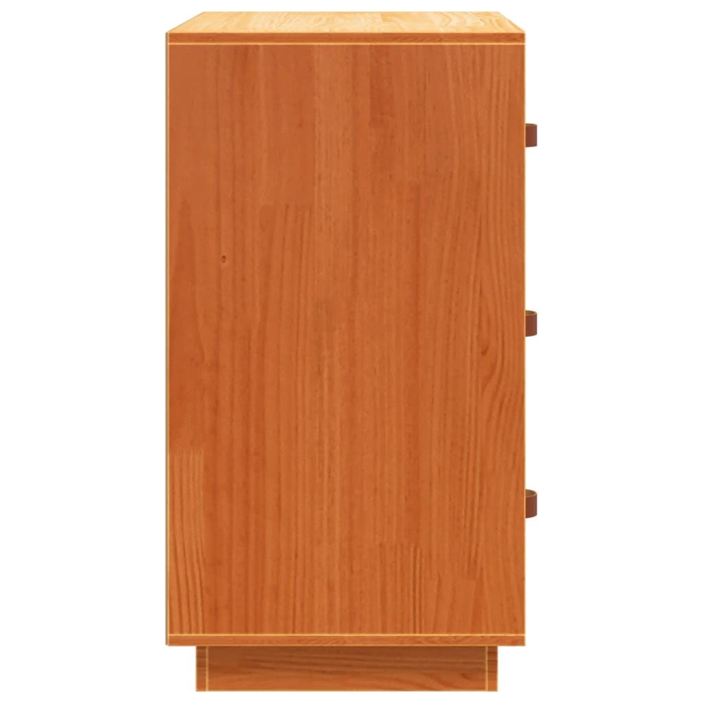 Buffet cire marron 80x40x75 cm bois massif de pin - XIOS
