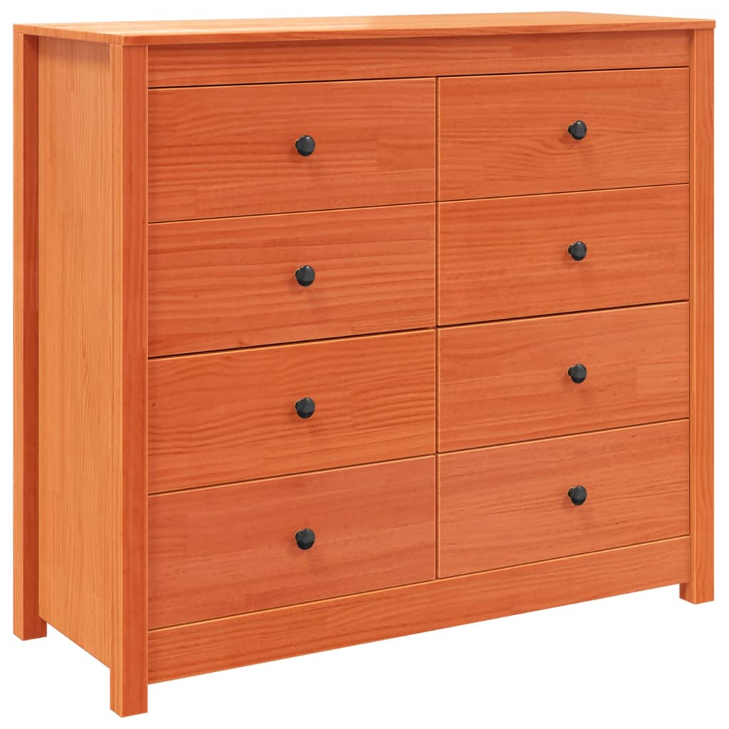 Armoire latérale cire marron 100x40x90 cm bois de pin massif - XIOS