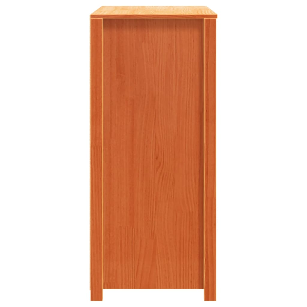 Armoire latérale cire marron 100x40x90 cm bois de pin massif - XIOS
