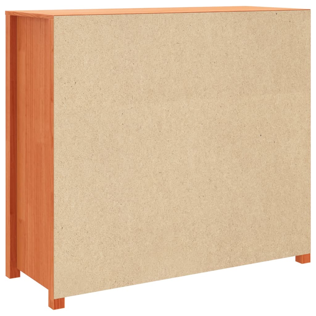 Armoire latérale cire marron 100x40x90 cm bois de pin massif - XIOS