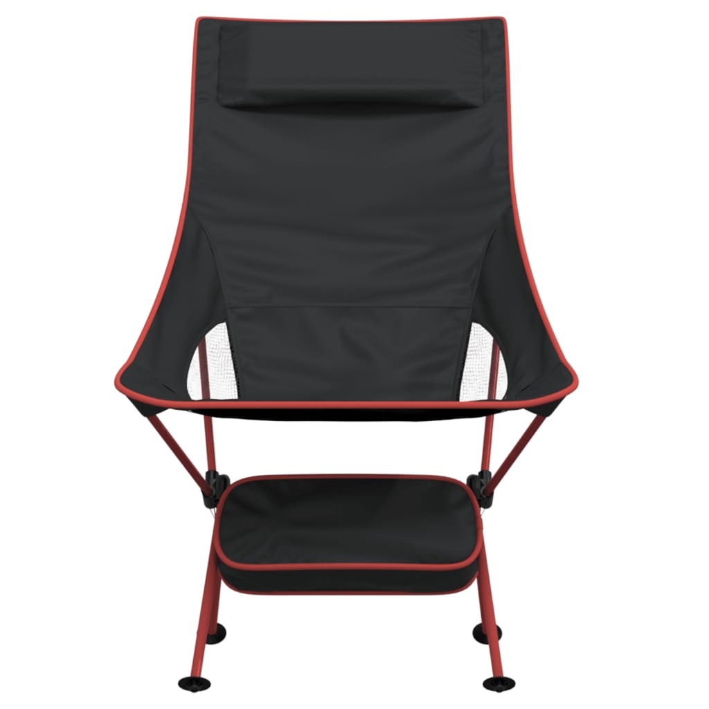 Chaise de camping pliables lot de 2 noir tissu oxford aluminium Meubles de camping vidaXL