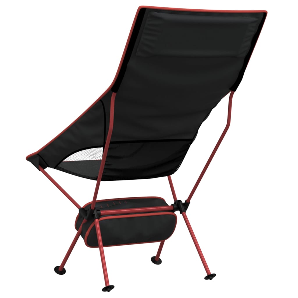 Chaise de camping pliables lot de 2 noir tissu oxford aluminium Meubles de camping vidaXL