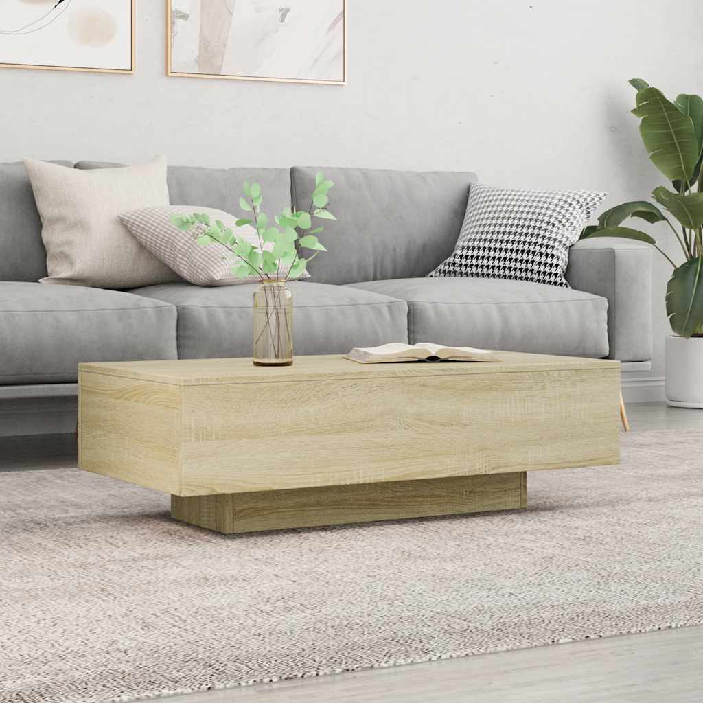 Table basse chêne sonoma 100x49,5x31 cm bois d'ingénierie - XIOS
