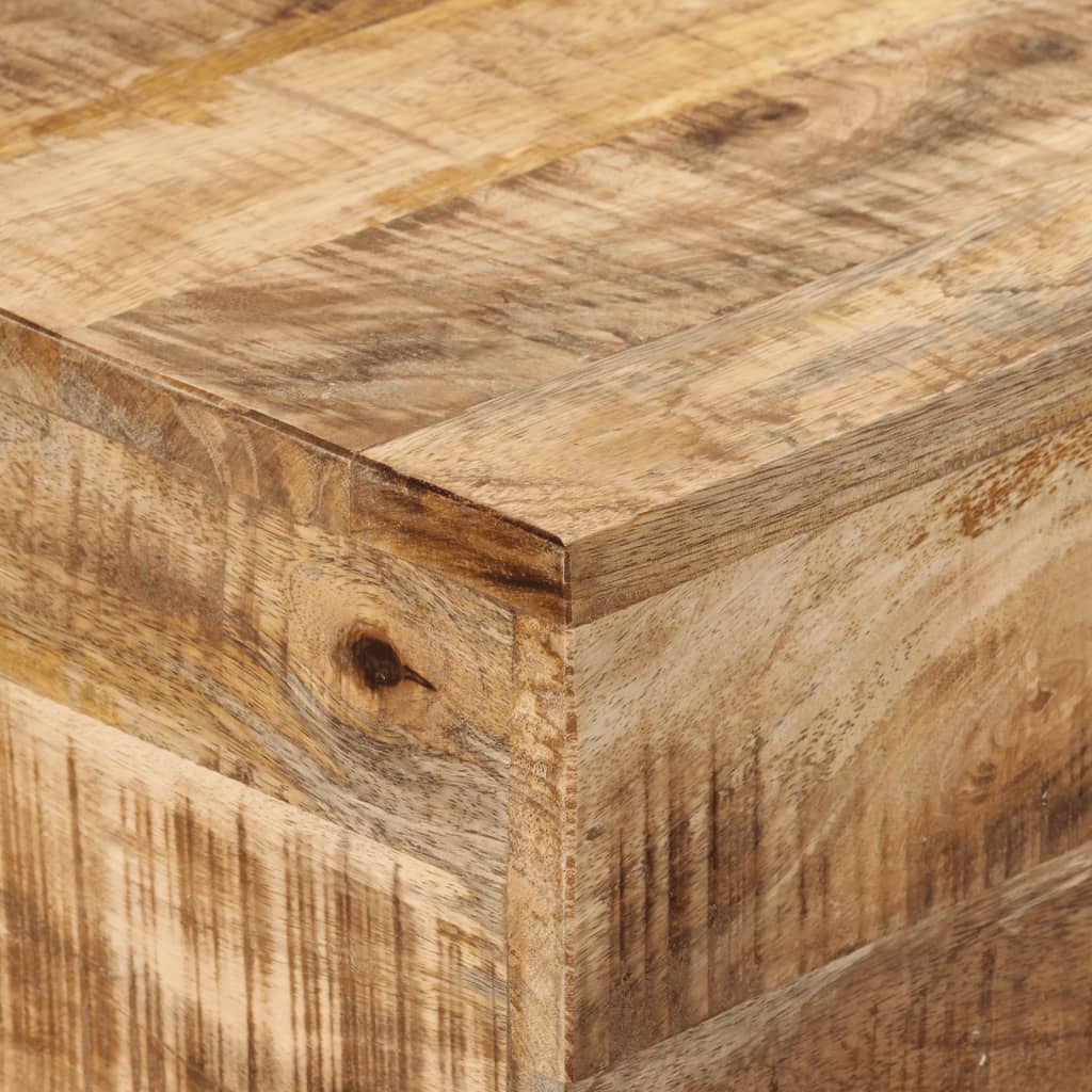 Table console 110x30x75 cm bois de manguier massif brut et fer - XIOS