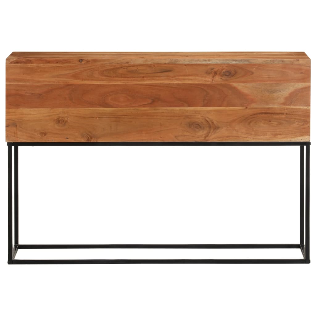 Table console 110x30x75 cm bois massif d'acacia et fer - XIOS
