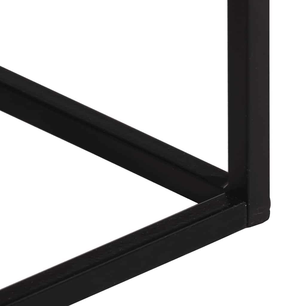 Table console 110x30x75 cm bois massif de récupération et fer