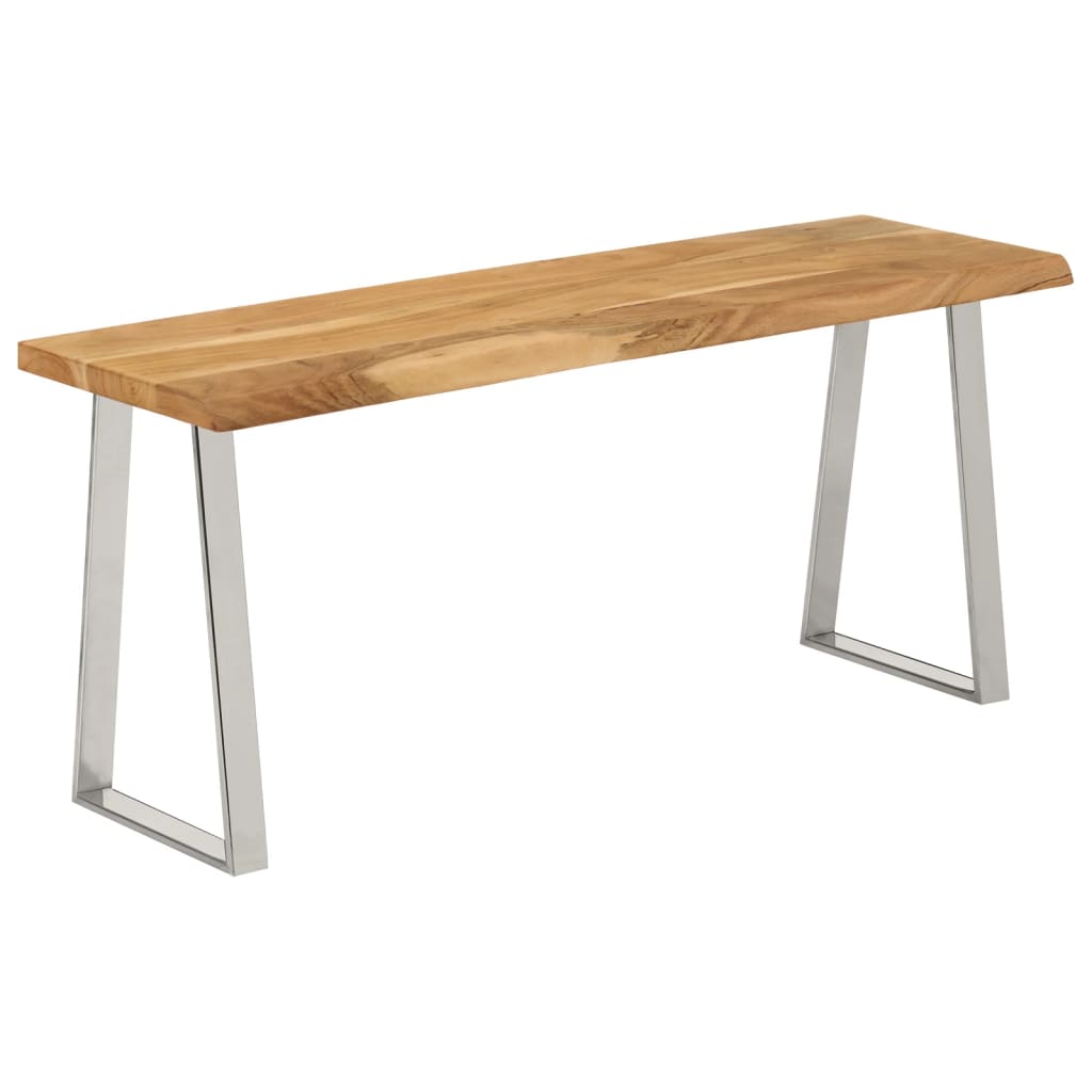 Banc avec bord vivant 105 cm bois d'acacia massif - XIOS