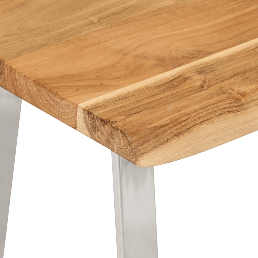 Banc avec bord vivant 105 cm bois d'acacia massif - XIOS