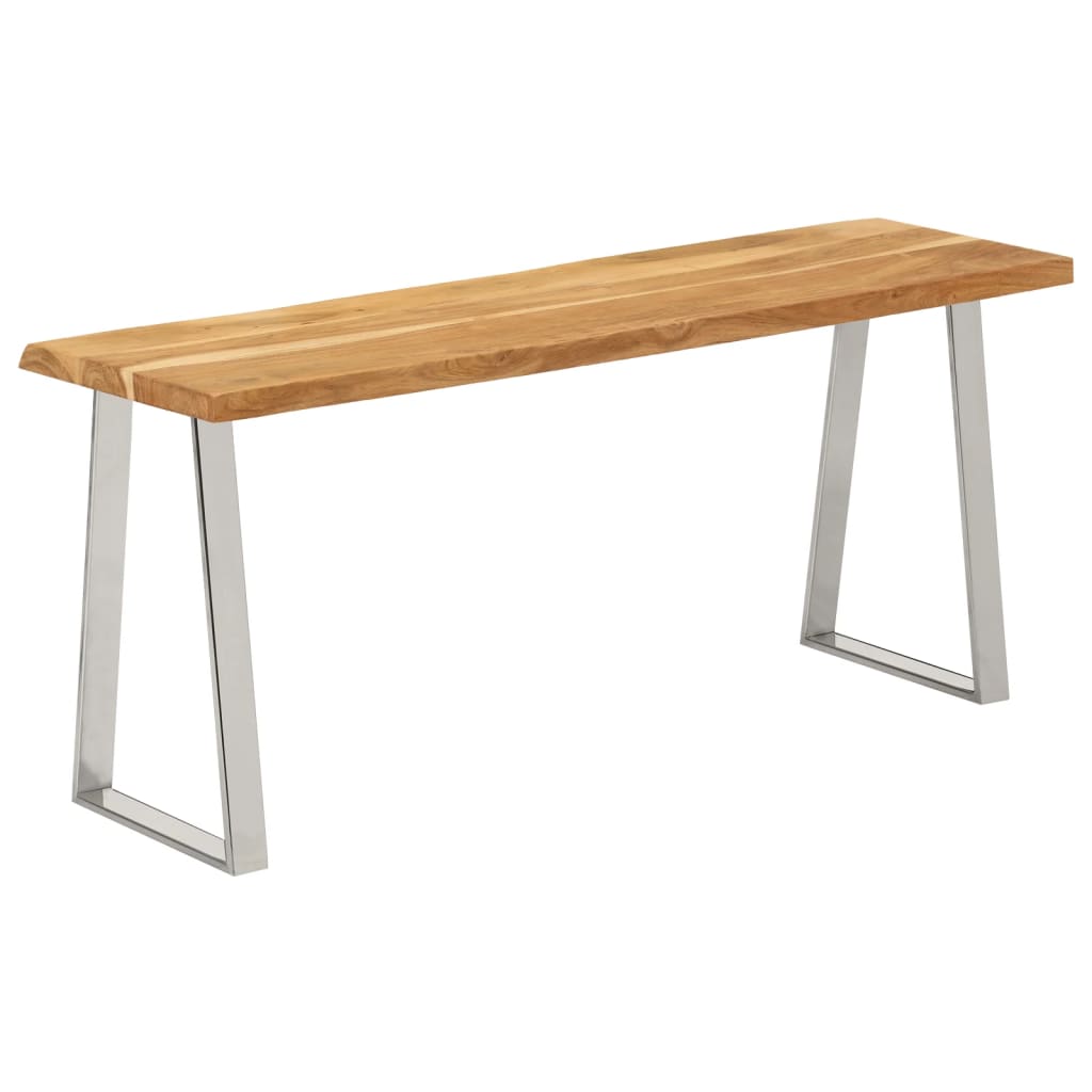 Banc avec bord vivant 105 cm bois d'acacia massif - XIOS