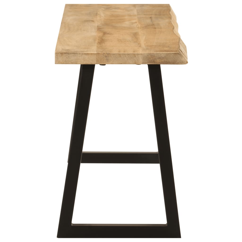 Banc avec bord vivant 105 cm bois de manguier massif - XIOS