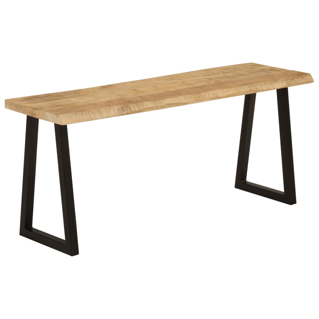 Banc avec bord vivant 105 cm bois de manguier massif - XIOS