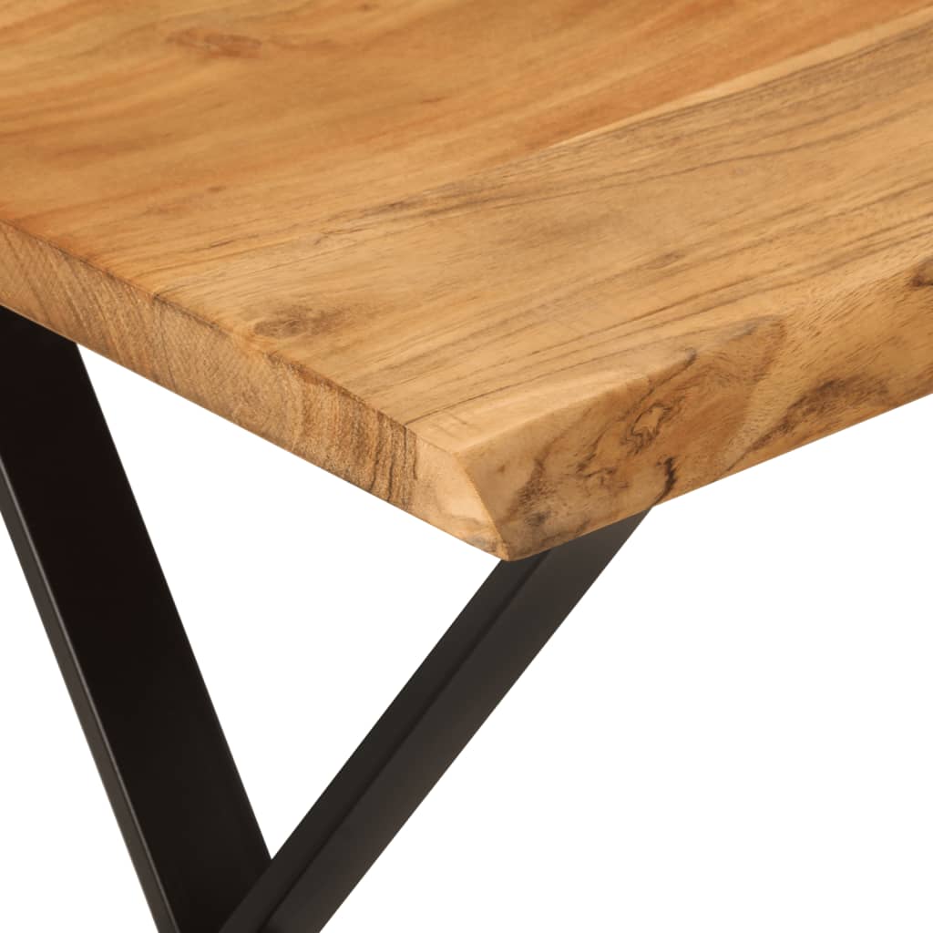 Banc avec bord vivant 105 cm bois d'acacia massif - XIOS
