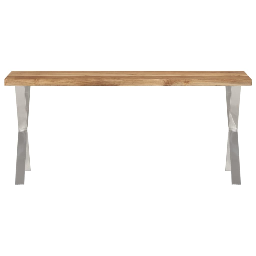 Banc avec bord vivant 105 cm bois d'acacia massif - XIOS