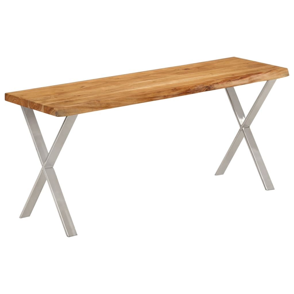Banc avec bord vivant 105 cm bois d'acacia massif - XIOS