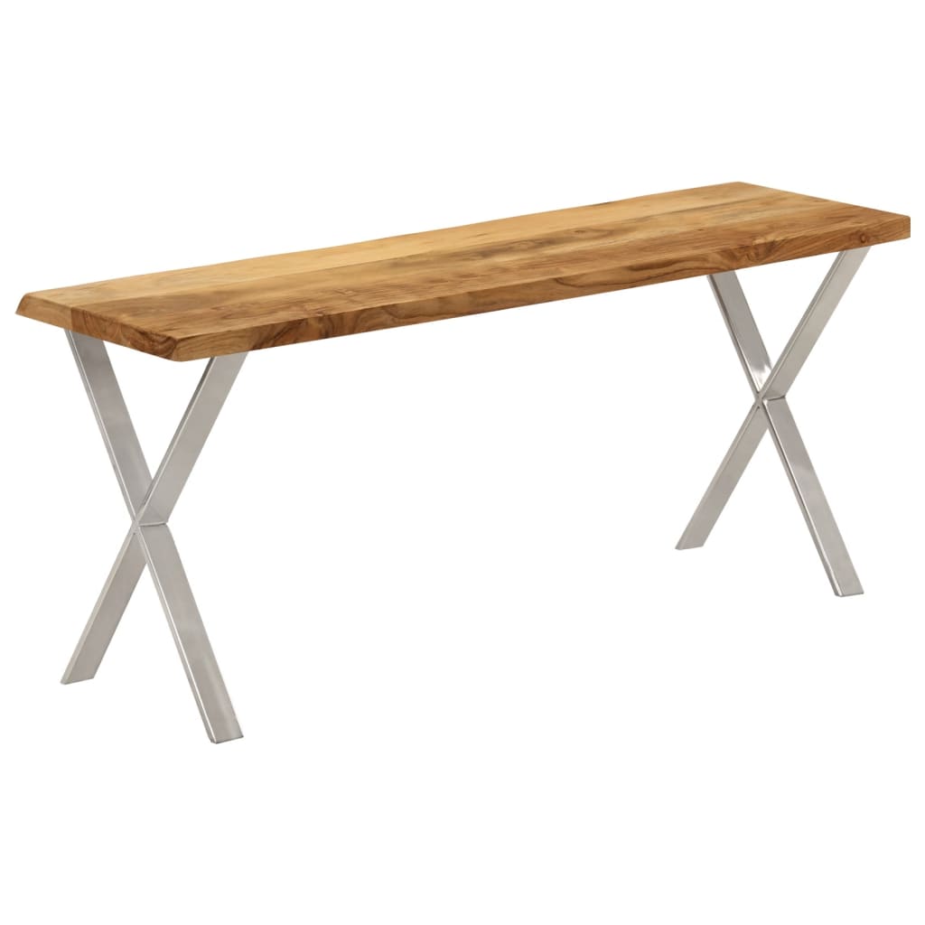 Banc avec bord vivant 105 cm bois d'acacia massif - XIOS