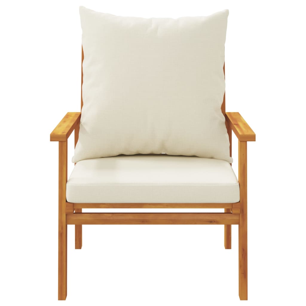 Salon de jardin 4 pcs avec coussins Bois d'acacia solide