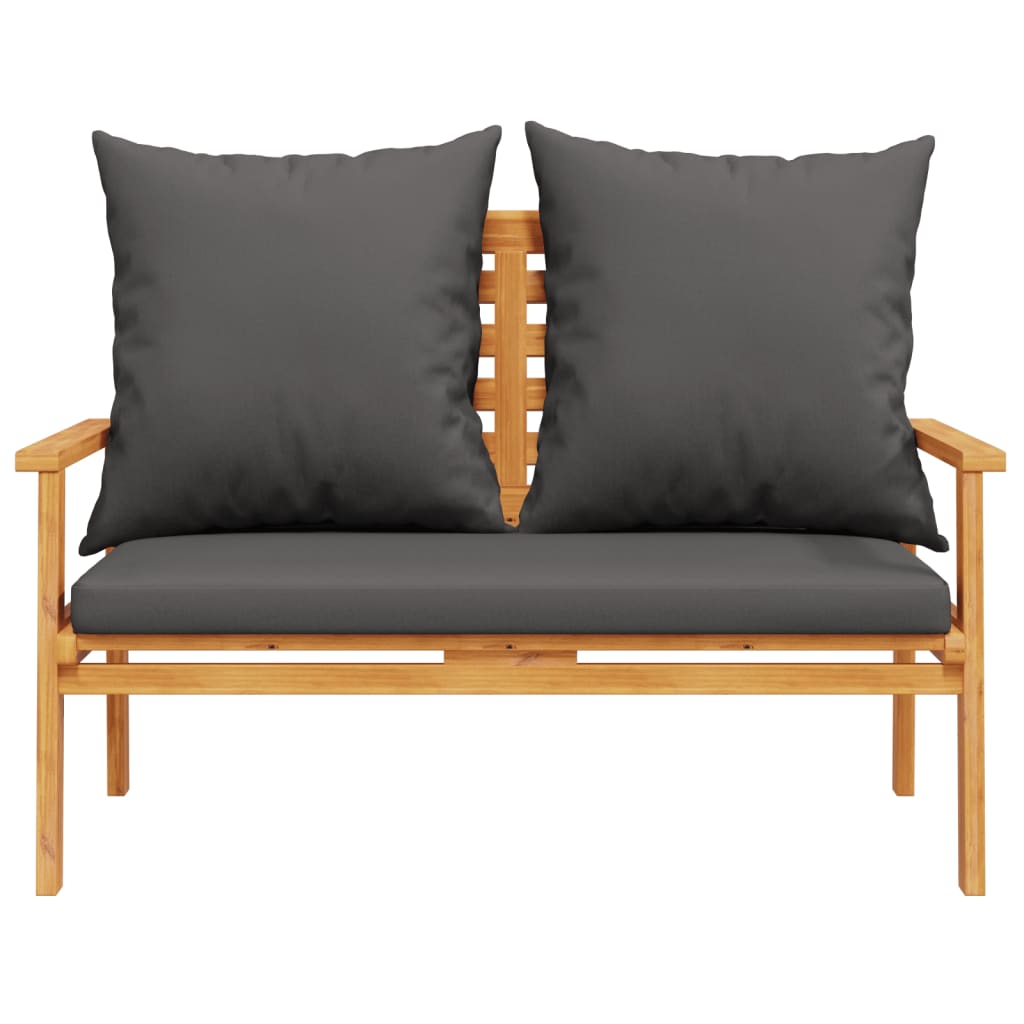 Salon de jardin 4 pcs avec coussins Bois d'acacia solide