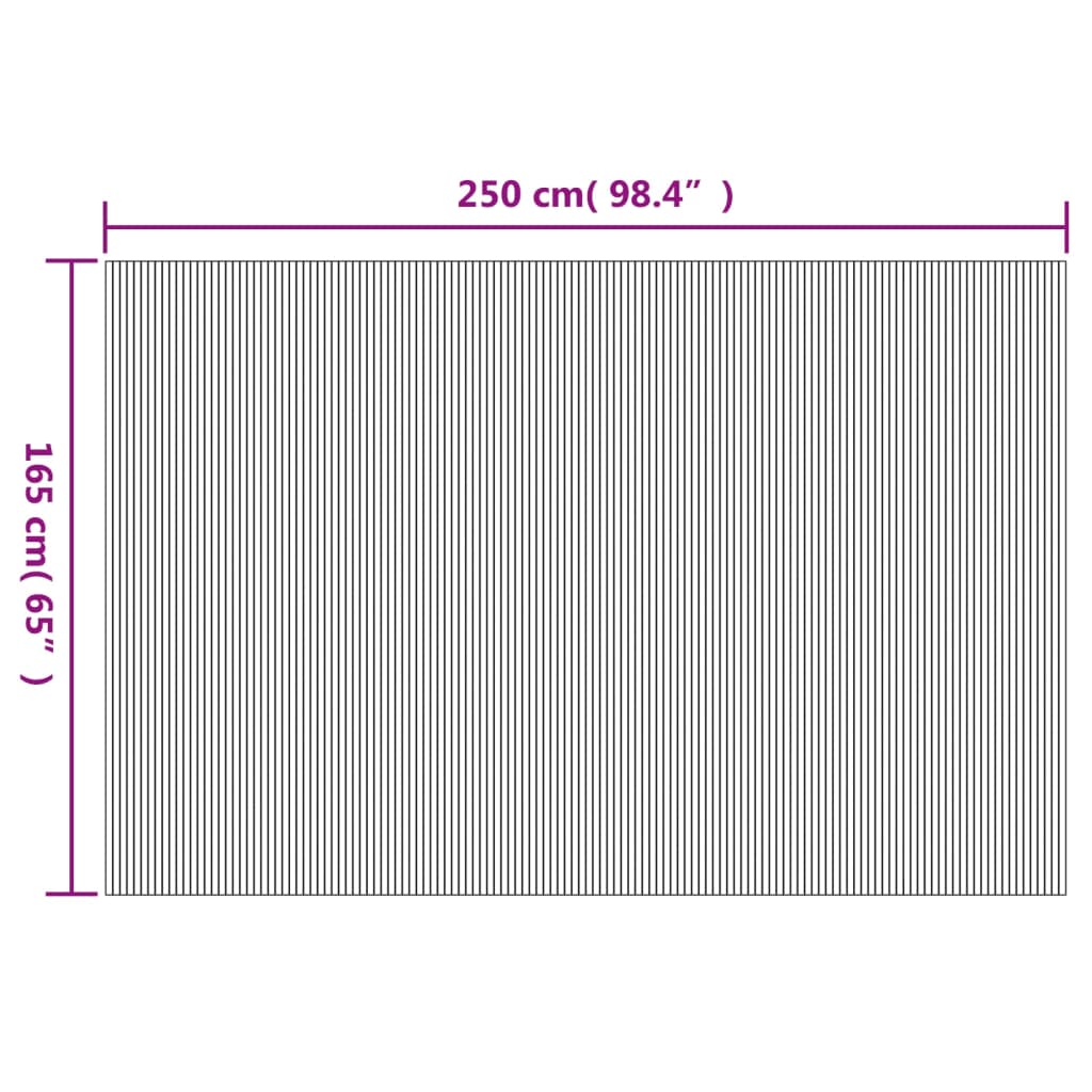 Cloison de séparation marron 165x250 cm bambou - XIOS
