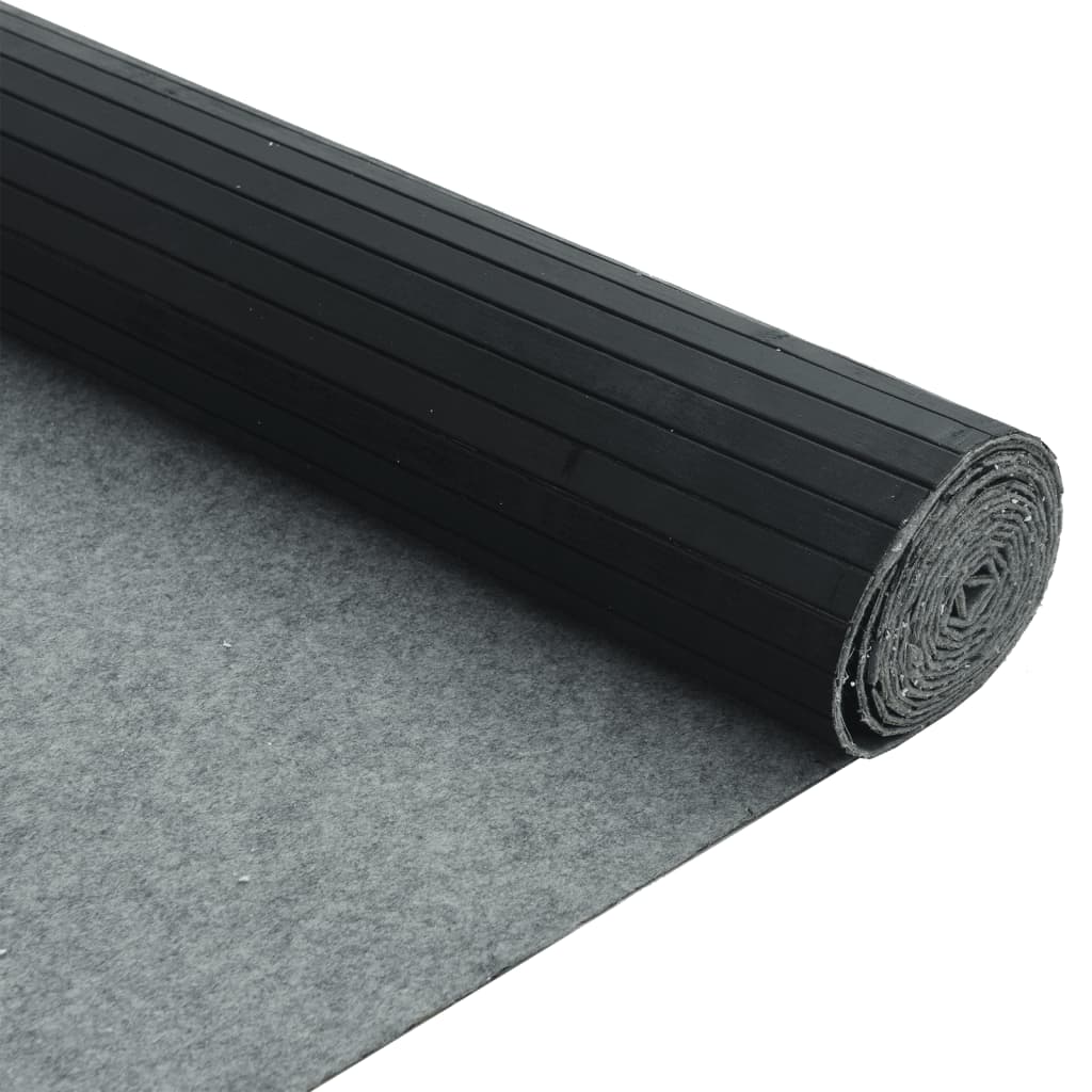Cloison de séparation noir 165x600 cm bambou - XIOS
