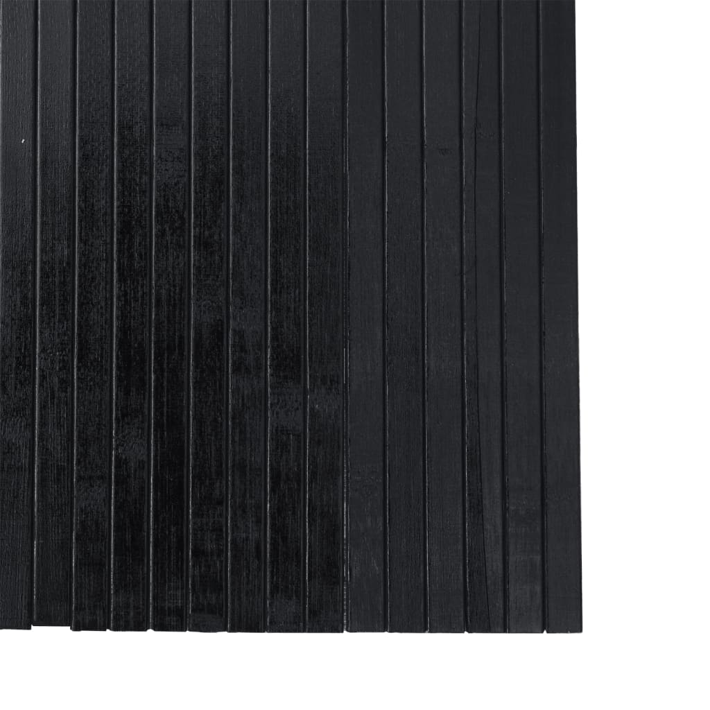 Cloison de séparation noir 165x600 cm bambou - XIOS