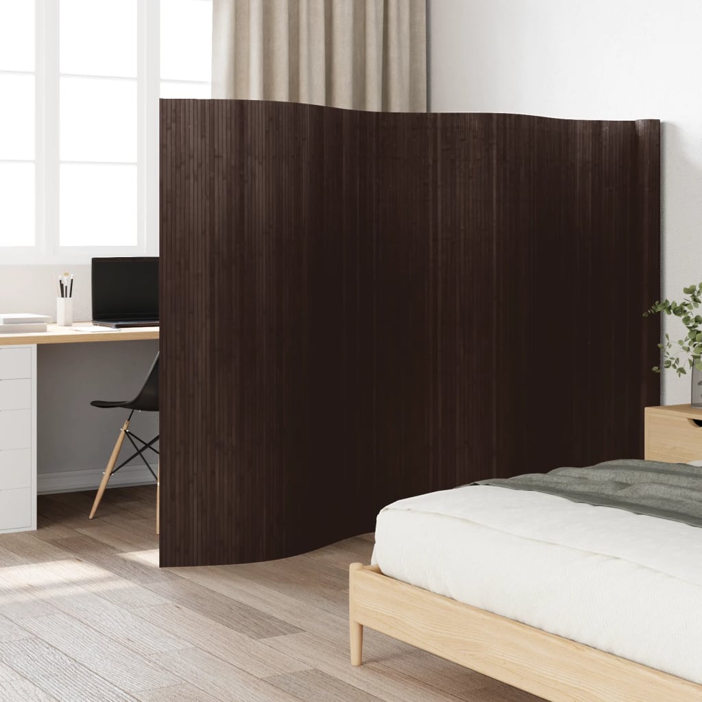 Cloison de séparation marron foncé 165x600 cm bambou Séparateurs de pièces vidaXL