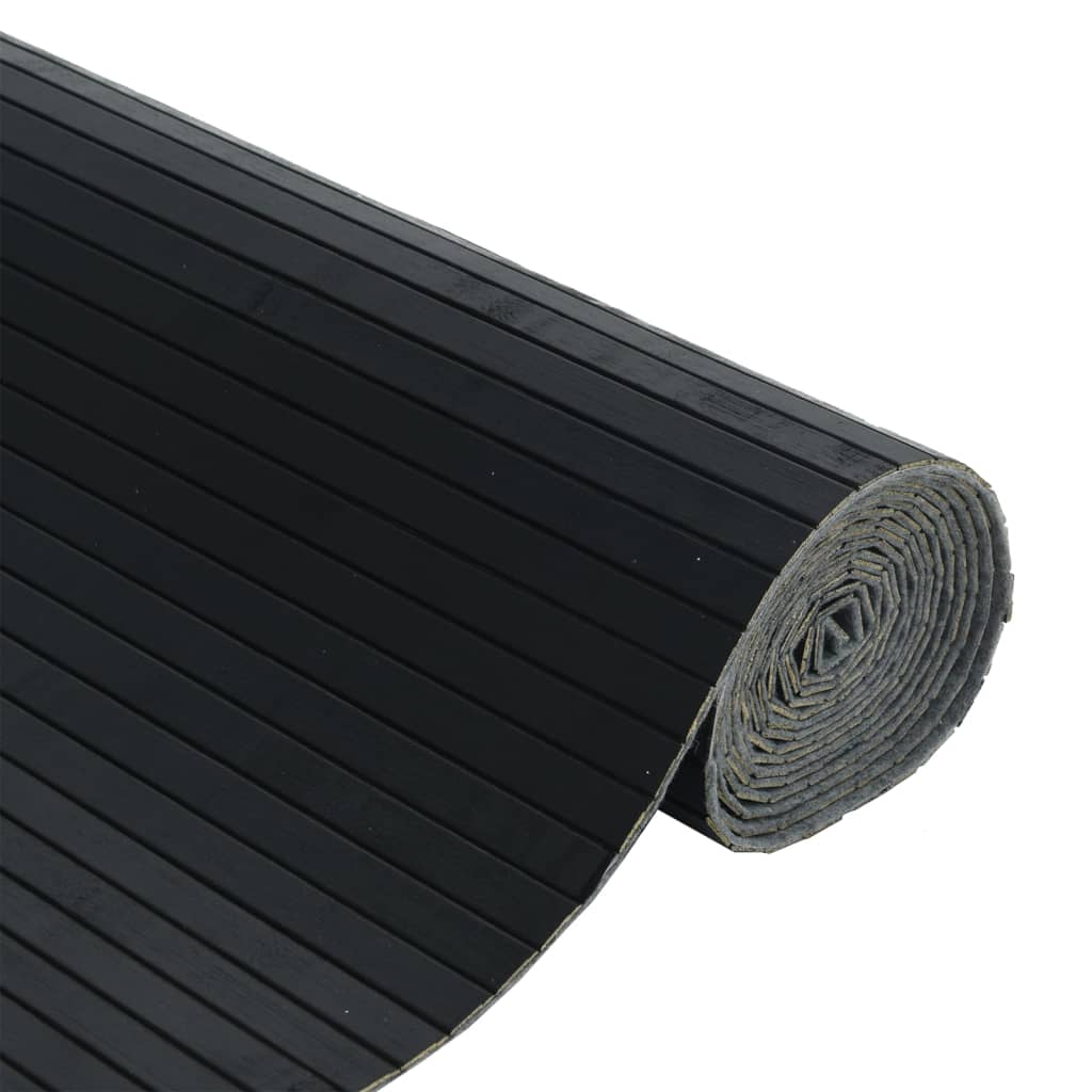 Cloison de séparation noir 165x800 cm bambou - XIOS