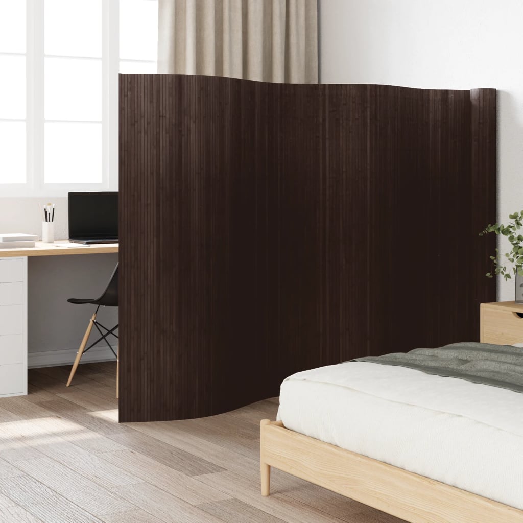 Cloison de séparation marron foncé 165x800 cm bambou Séparateurs de pièces vidaXL