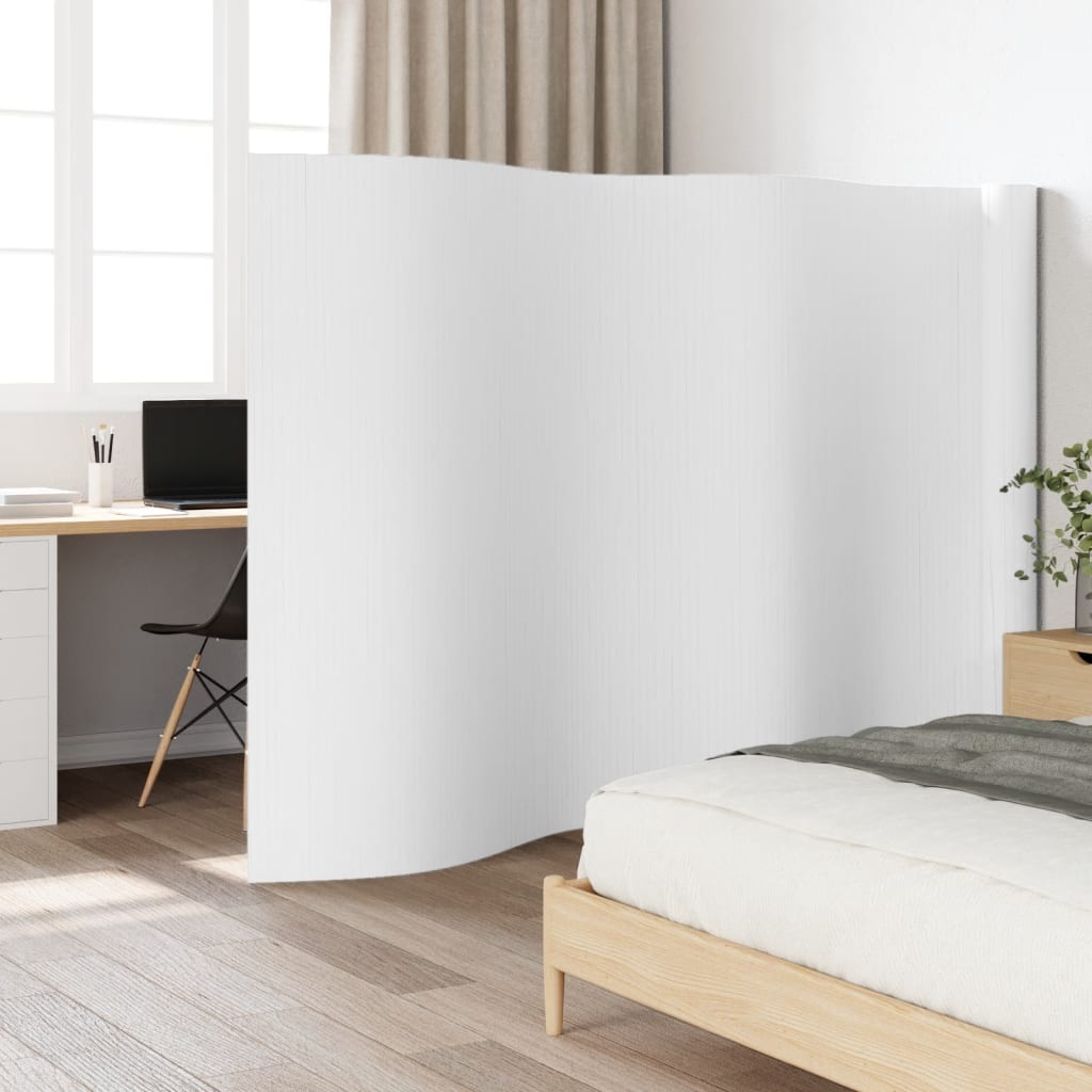 Cloison de séparation blanc 165x800 cm bambou Séparateurs de pièces vidaXL
