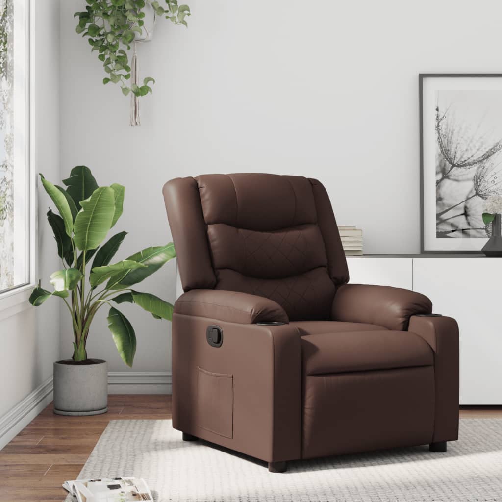 Fauteuil inclinable Marron Similicuir - XIOS