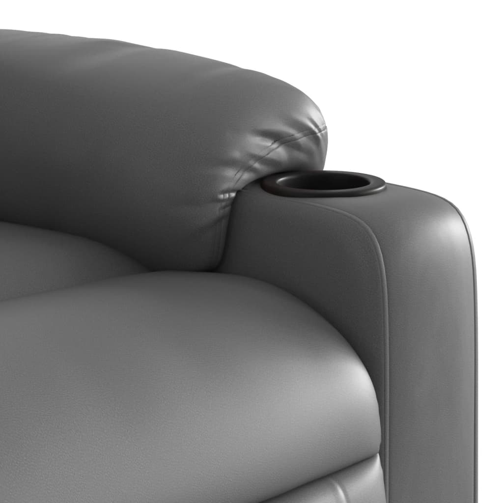 Fauteuil de massage inclinable Gris Similicuir Fauteuils vidaXL