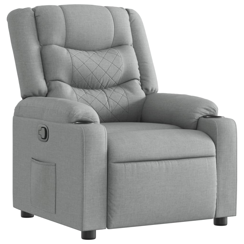 Fauteuil inclinable Gris clair Tissu - XIOS
