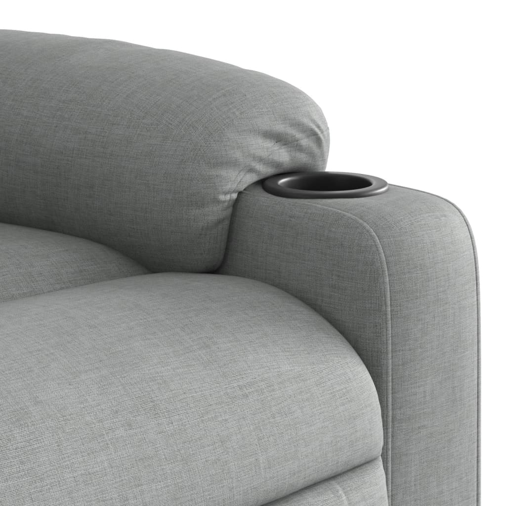 Fauteuil de massage inclinable Gris clair Tissu Fauteuils vidaXL