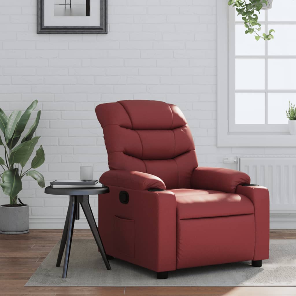 Fauteuil inclinable Rouge bordeaux Similicuir - XIOS