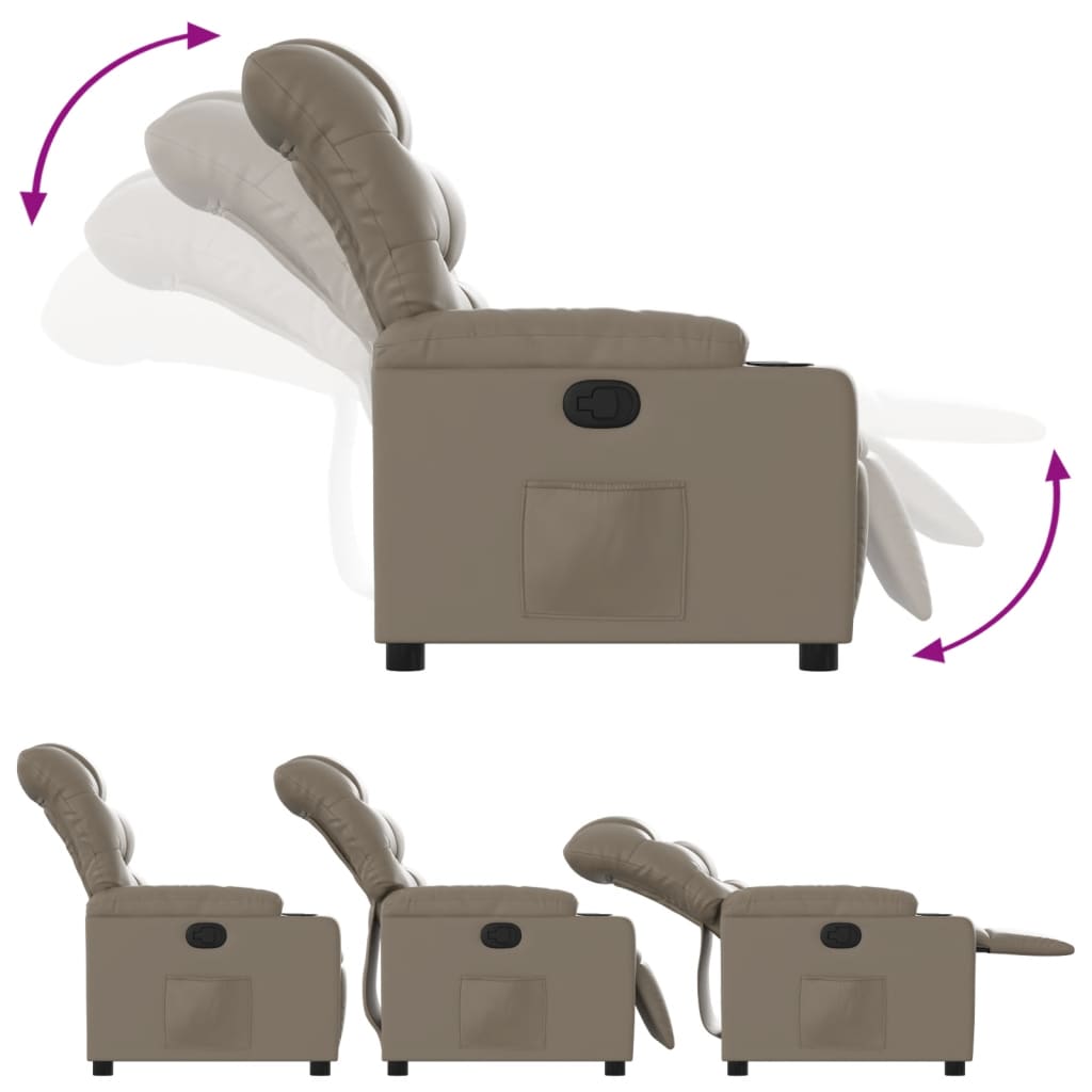 Fauteuil inclinable Cappuccino Similicuir - XIOS