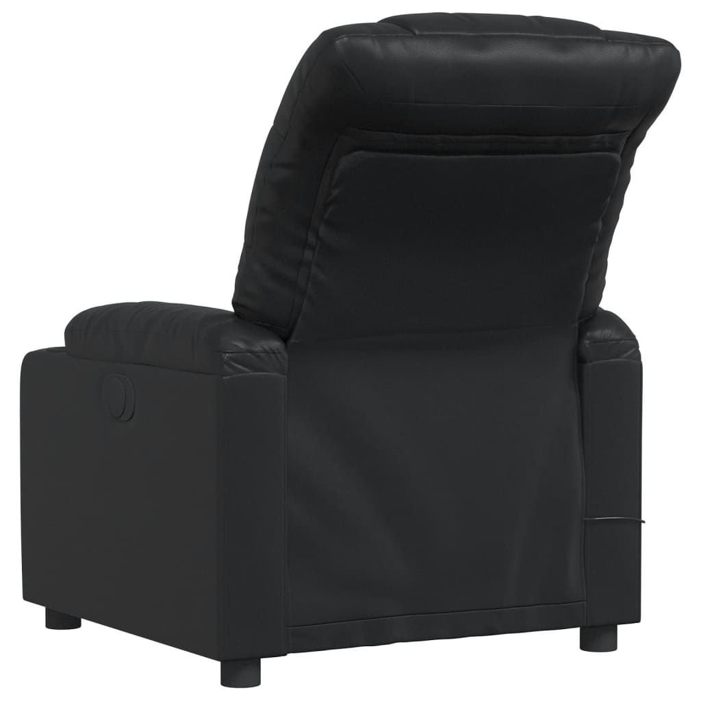 Fauteuil de massage inclinable Noir Similicuir Fauteuils vidaXL