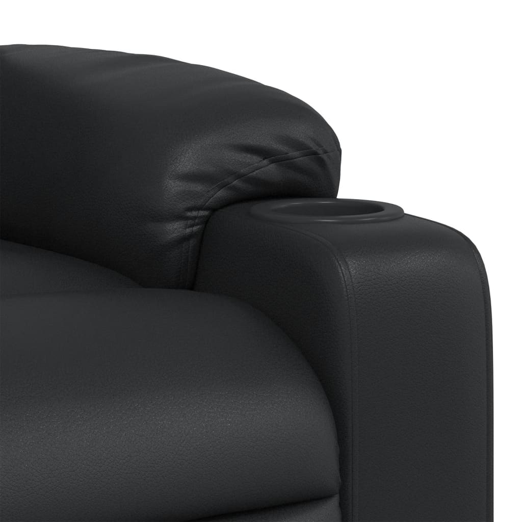 Fauteuil de massage inclinable Noir Similicuir Fauteuils vidaXL