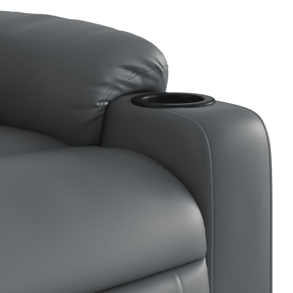 Fauteuil de massage inclinable Gris Similicuir - XIOS