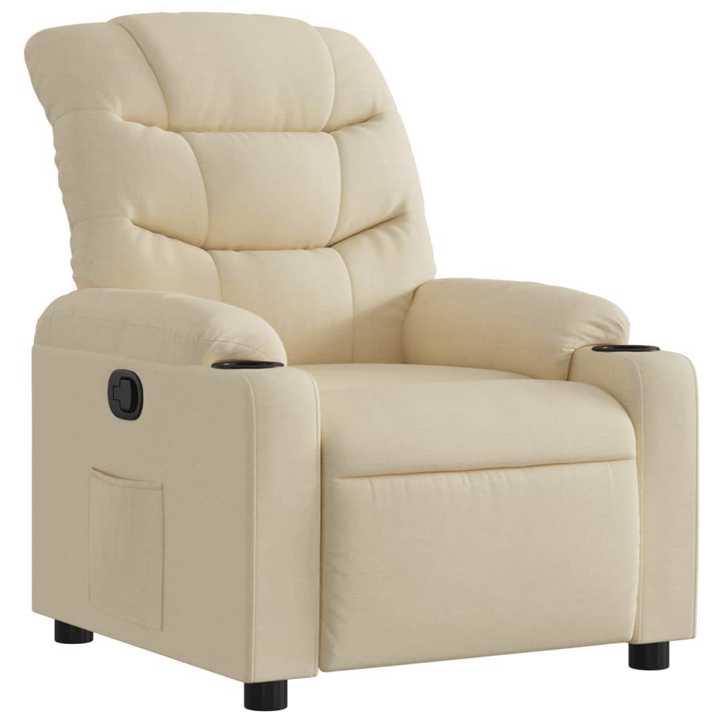 Fauteuil inclinable Crème Tissu - XIOS