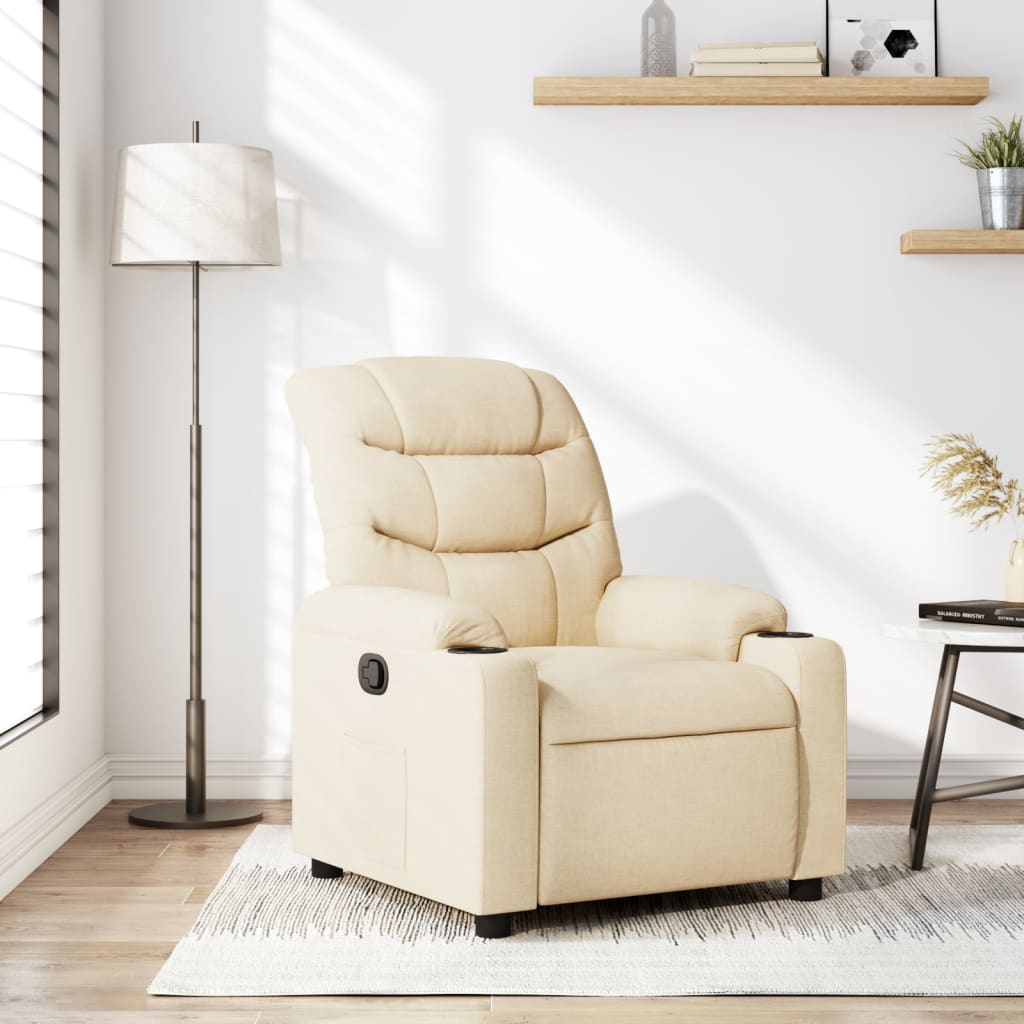Fauteuil inclinable Crème Tissu - XIOS