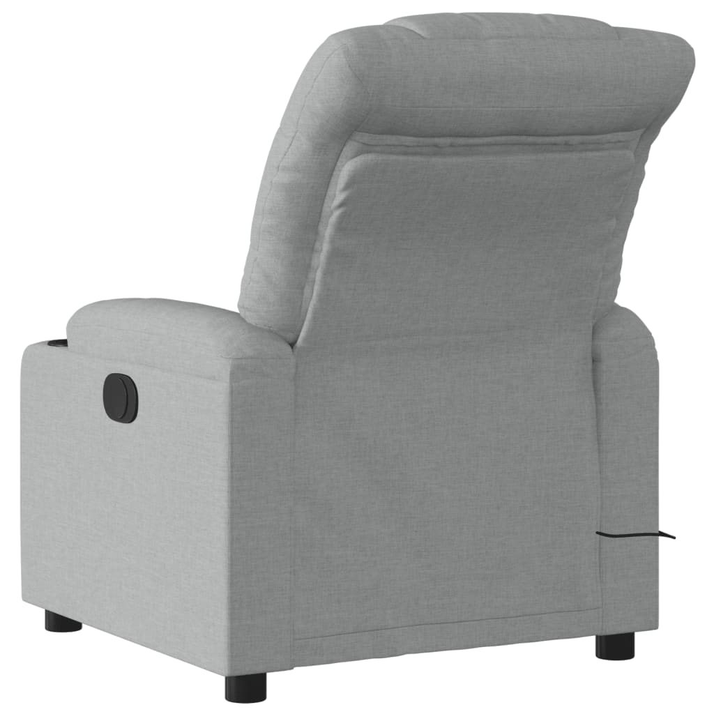 Fauteuil de massage inclinable Gris clair Tissu - XIOS