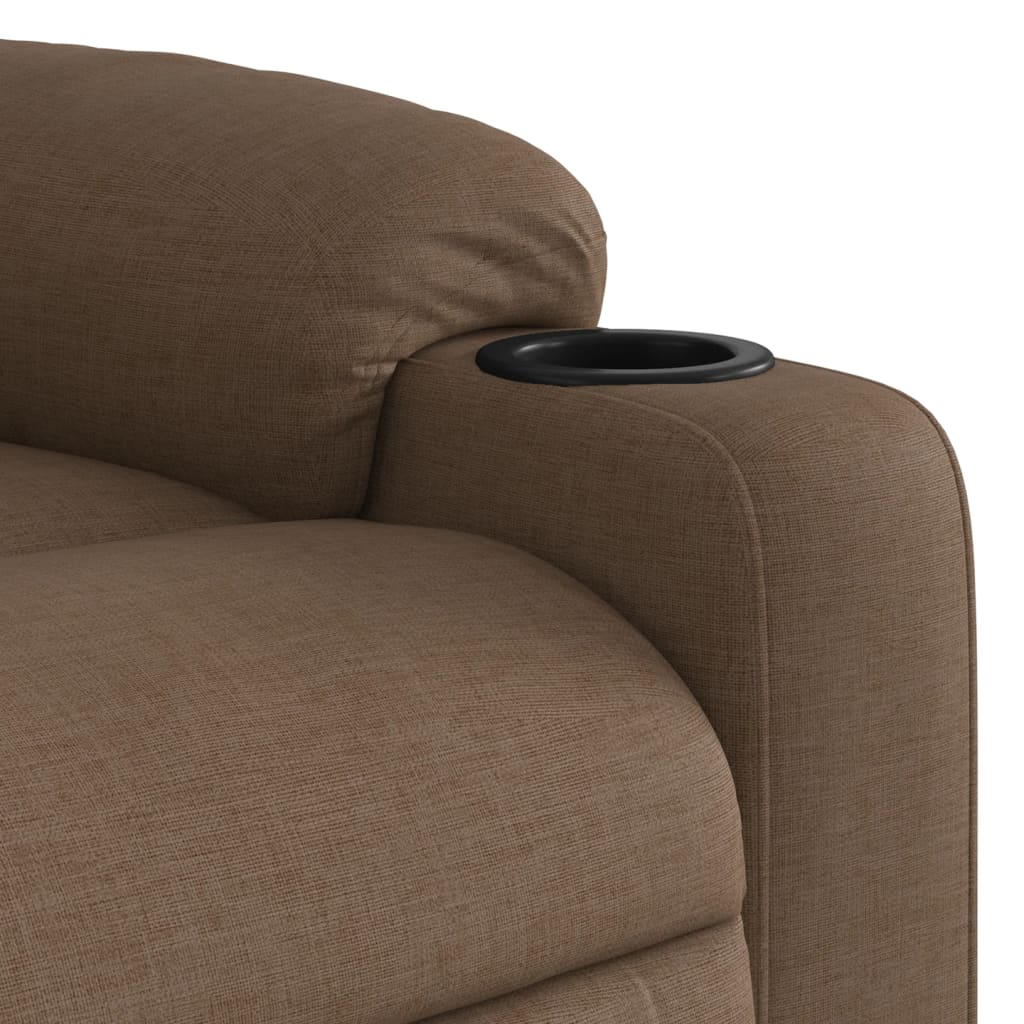 Fauteuil de massage inclinable Marron Tissu - XIOS