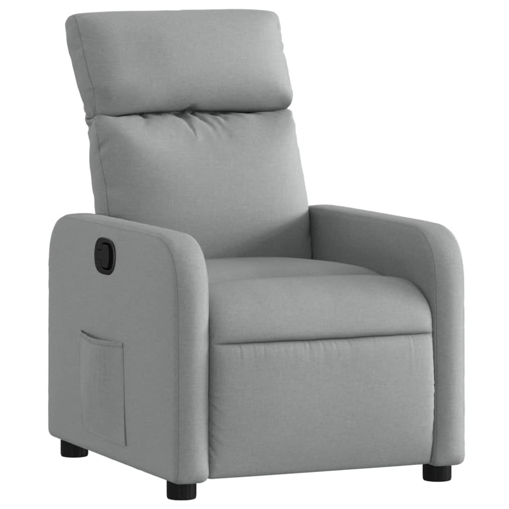 Fauteuil inclinable Gris clair Tissu Fauteuils vidaXL