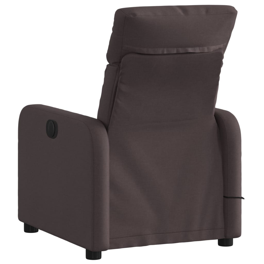 Fauteuil de massage inclinable Marron foncé Tissu - XIOS