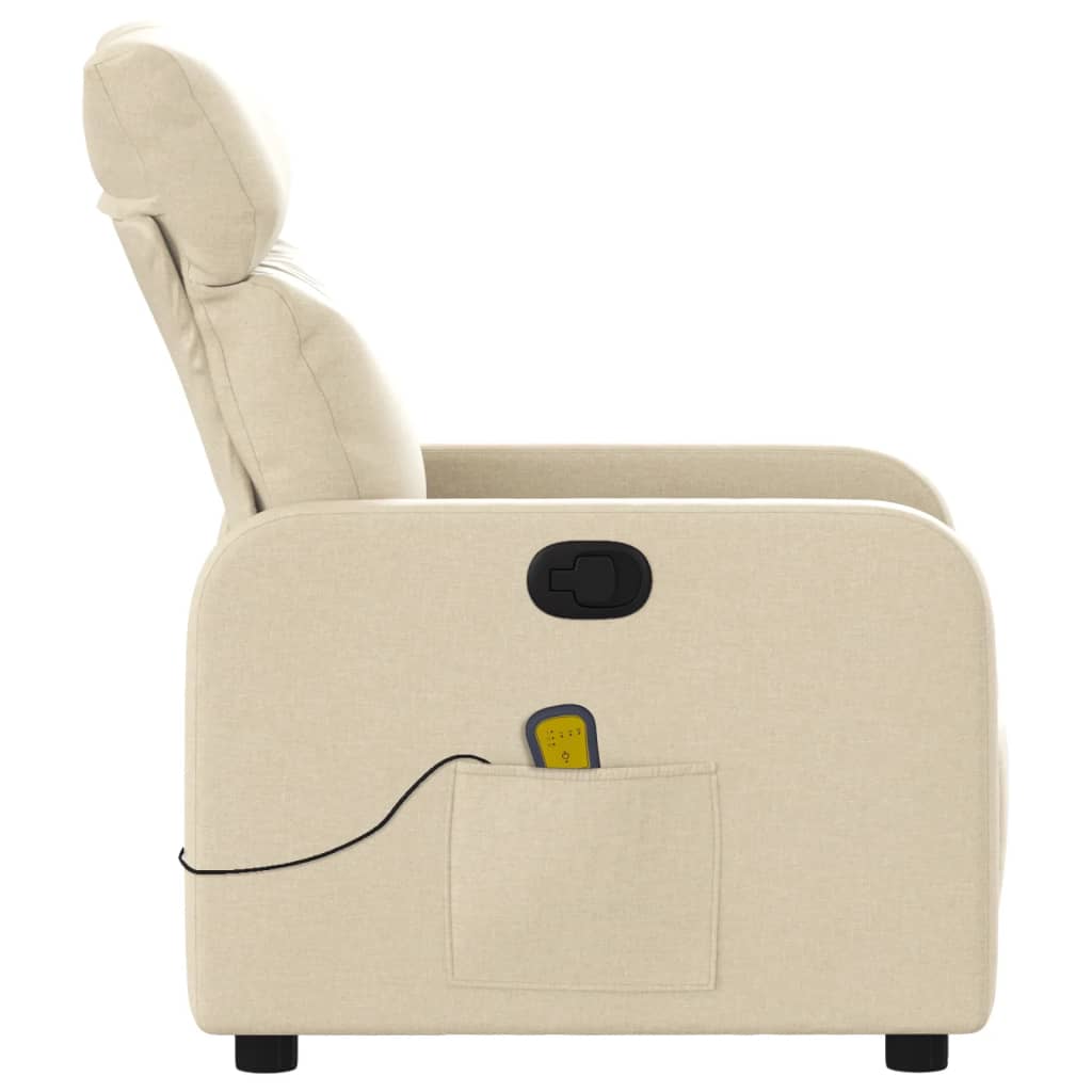 Fauteuil de massage inclinable Crème Tissu - XIOS