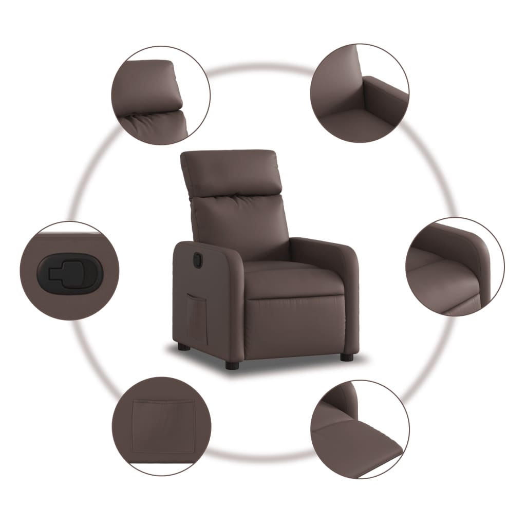 Fauteuil inclinable Marron Similicuir - XIOS