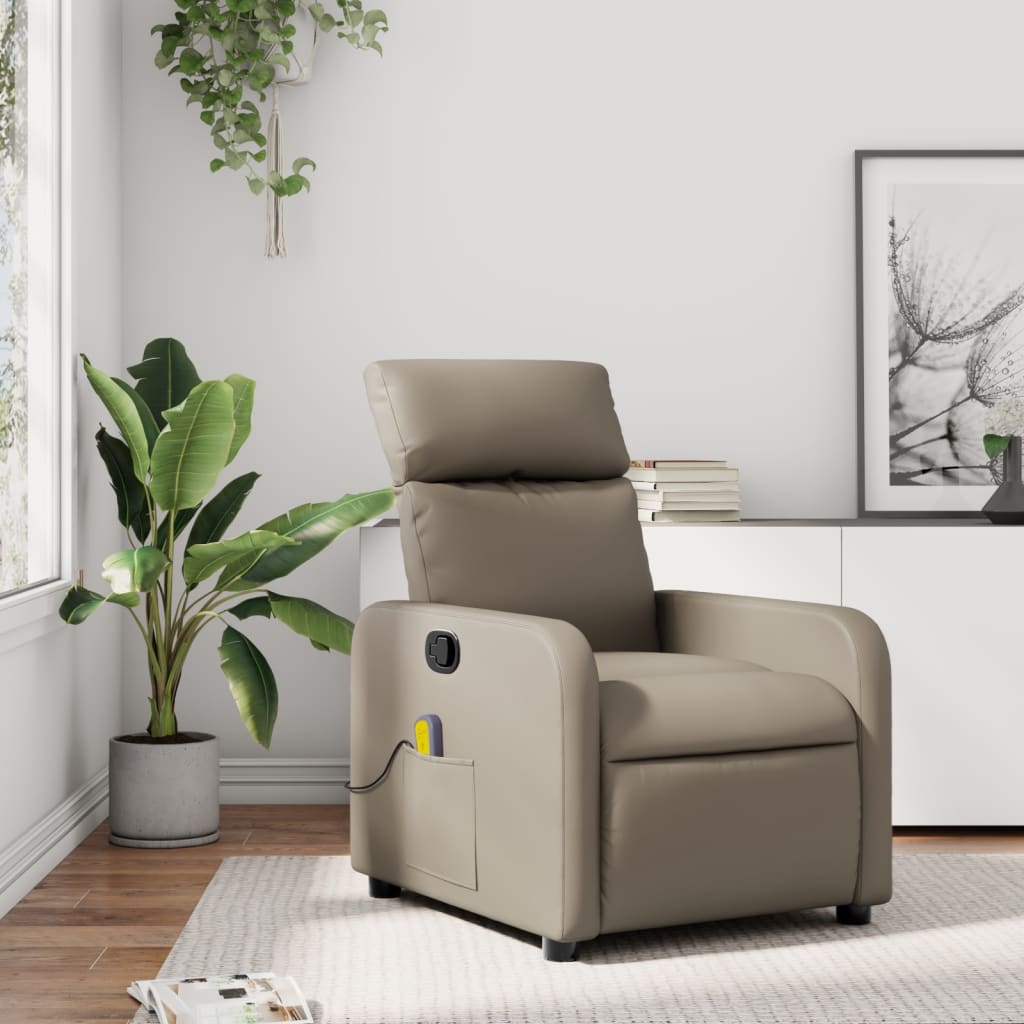 Fauteuil de massage inclinable Cappuccino Similicuir - XIOS