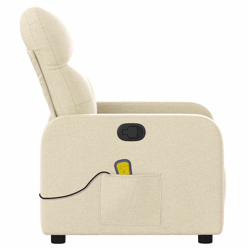 Fauteuil de massage inclinable Crème Tissu - XIOS